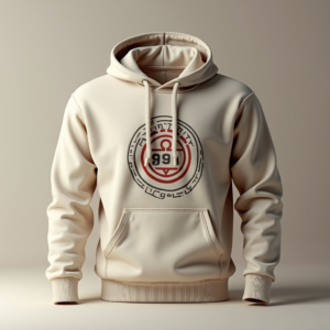 Hoodie — Retro Badge-style Logo Centered On A Commercial Design #0210 (Gemini)