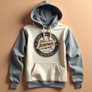 Hoodie — Retro Badge-style Logo Centered On A Commercial Design #0237 (Recraft)