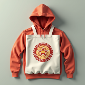 Hoodie — Retro Badge-style Logo Centered On A Commercial Design #0261 (Recraft)