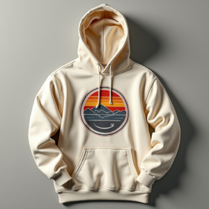 Hoodie — Retro Badge-style Logo Centered On A Commercial Design #0273 (Recraft)
