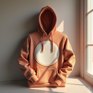 Hoodie — Retro Badge-style Logo Centered On A Commercial Design #0279 (Stable Diffusion)