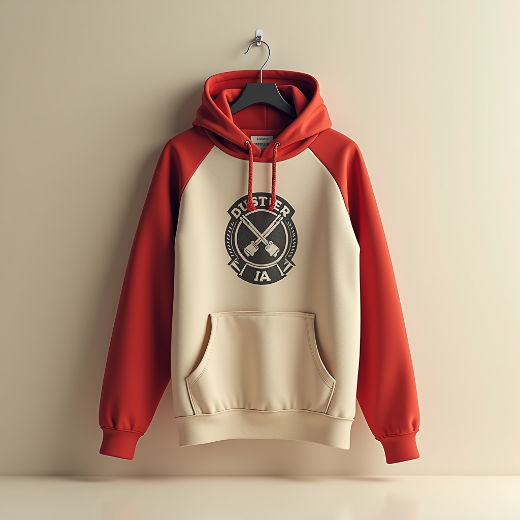 Hoodie — Retro Badge-style Logo Centered On A Commercial Design #0285 (Recraft)