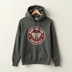 Hoodie — Retro Badge-style Logo Centered On A Commercial Design #0309 (Recraft)