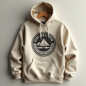 Hoodie — Retro Badge-style Logo Centered On A Commercial Design #0315 (Stable Diffusion)