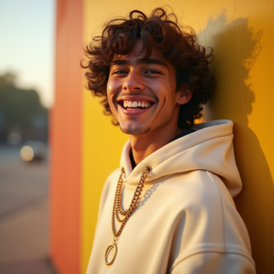 Influencer Photos — Stylish Young Man In A Cream Social Media #0044 (Gemini)