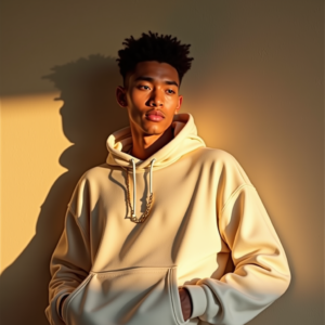 Influencer Photos — Stylish Young Man In A Cream Social Media #0086 (Seedream)