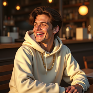 Influencer Photos — Stylish Young Man In A Cream Social Media #0188 (Gemini)