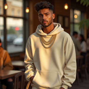 Influencer Photos — Stylish Young Man In A Cream Social Media #0206 (Seedream)