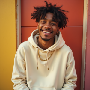 Influencer Photos — Stylish Young Man In A Cream Social Media #0253 (Leonardo)