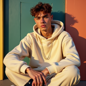 Influencer Photos — Stylish Young Man In A Cream Social Media #0277 (Leonardo)