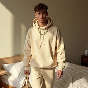 Influencer Photos — Stylish Young Man In A Cream Social Media #0307 (Krea)