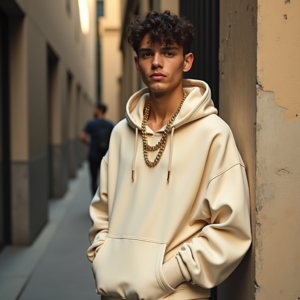 Influencer Photos — Stylish Young Man In A Cream Social Media #0331 (Krea)
