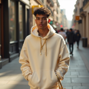 Influencer Photos — Stylish Young Man In A Cream Social Media #0343 (Krea)