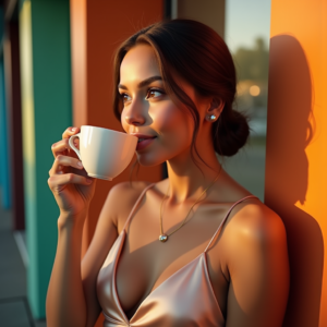 Influencer Photos — Woman With A Sleek Low Bun Social Media #0059 (Recraft)
