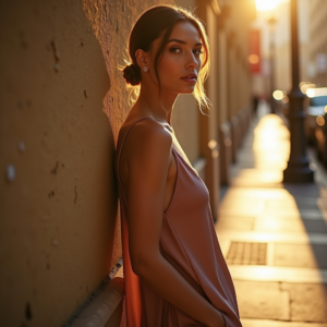 Influencer Photos — Woman With A Sleek Low Bun Social Media #0125 (Stable Diffusion)