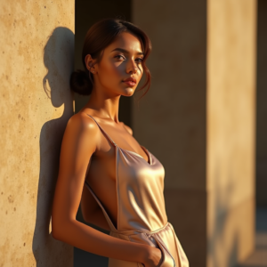 Influencer Photos — Woman With A Sleek Low Bun Social Media #0161 (Stable Diffusion)