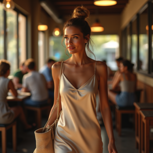 Influencer Photos — Woman With A Sleek Low Bun Social Media #0209 (Stable Diffusion)