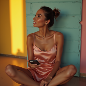 Influencer Photos — Woman With A Sleek Low Bun Social Media #0280 (Midjourney)