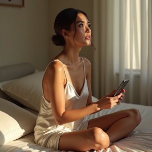 Influencer Photos — Woman With A Sleek Low Bun Social Media #0316 (Midjourney)