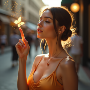 Influencer Photos — Woman With A Sleek Low Bun Social Media #0322 (Firefly)