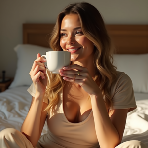 Influencer Photos — Woman With Soft Loose Waves Wearing Social Media #0093 (ChatGPT)