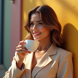 Influencer Photos — Woman With Soft Loose Waves Wearing Social Media #0266 (Seedream)