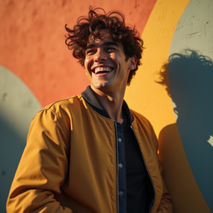Influencer Photos — Young Man In A Bomber Jacket Social Media #0048 (Ideogram)