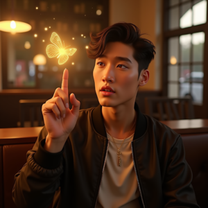 Influencer Photos — Young Man In A Bomber Jacket Social Media #0186 (FLUX)