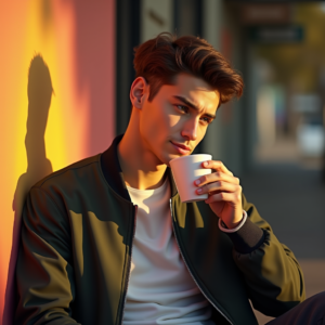 Influencer Photos — Young Man In A Bomber Jacket Social Media #0269 (Stable Diffusion)
