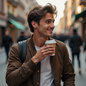 Influencer Photos — Young Man In A Bomber Jacket Social Media #0341 (Stable Diffusion)