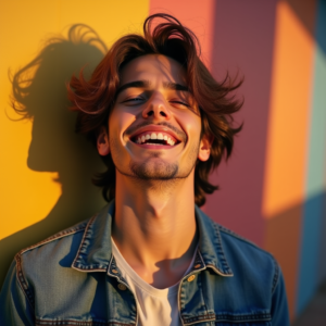 Influencer Photos — Young Man In A Denim Jacket Social Media #0046 (Firefly)
