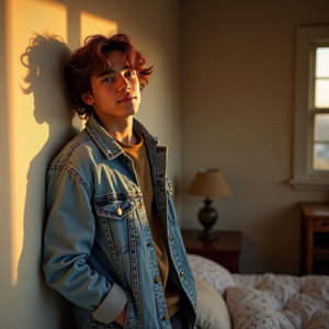 Influencer Photos — Young Man In A Denim Jacket Social Media #0088 (Midjourney)