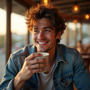 Influencer Photos — Young Man In A Denim Jacket Social Media #0231 (Dreamina)