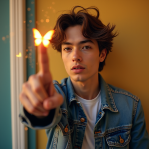 Influencer Photos — Young Man In A Denim Jacket Social Media #0249 (ChatGPT)