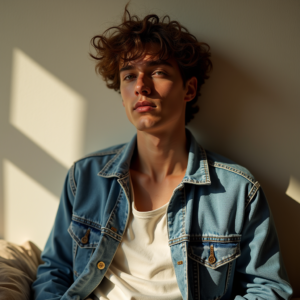 Influencer Photos — Young Man In A Denim Jacket Social Media #0297 (ChatGPT)