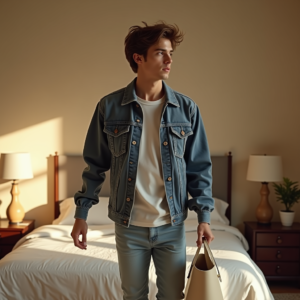 Influencer Photos — Young Man In A Denim Jacket Social Media #0309 (ChatGPT)