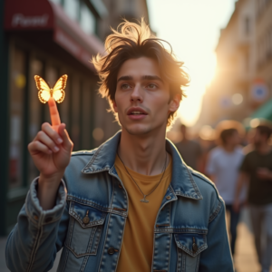 Influencer Photos — Young Man In A Denim Jacket Social Media #0321 (ChatGPT)