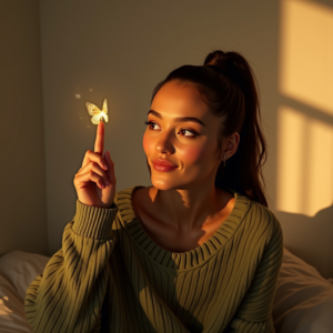 Influencer Photos — Young Woman With A High Ponytail Social Media #0073 (Leonardo)