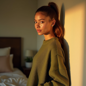 Influencer Photos — Young Woman With A High Ponytail Social Media #0085 (Leonardo)