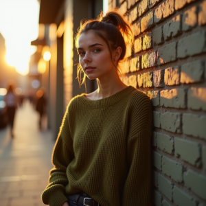 Influencer Photos — Young Woman With A High Ponytail Social Media #0121 (Leonardo)