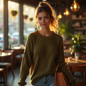 Influencer Photos — Young Woman With A High Ponytail Social Media #0205 (Leonardo)