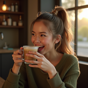 Influencer Photos — Young Woman With A High Ponytail Social Media #0228 (Ideogram)