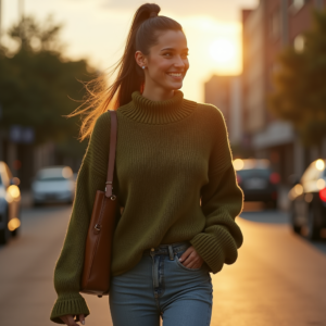 Influencer Photos — Young Woman With A High Ponytail Social Media #0234 (FLUX)