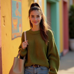 Influencer Photos — Young Woman With A High Ponytail Social Media #0270 (FLUX)