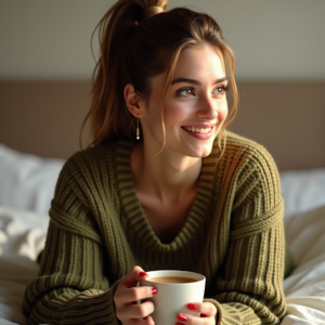 Influencer Photos — Young Woman With A High Ponytail Social Media #0300 (Ideogram)