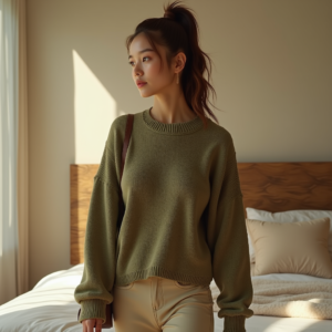 Influencer Photos — Young Woman With A High Ponytail Social Media #0306 (FLUX)