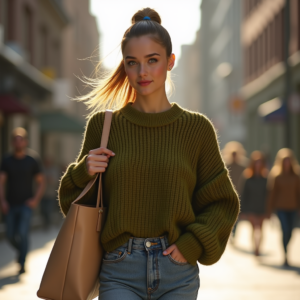Influencer Photos — Young Woman With A High Ponytail Social Media #0342 (FLUX)