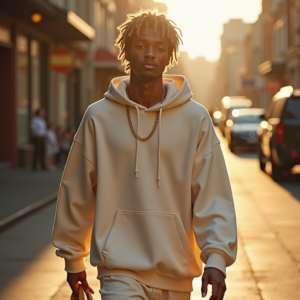Instagram Portraits — Stylish Young Man In A Cream Social Media #0134 (Leonardo)