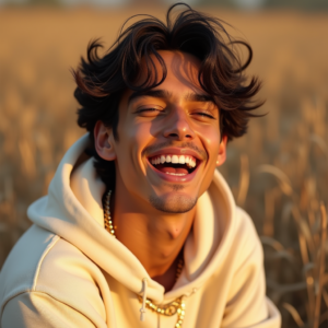 Instagram Portraits — Stylish Young Man In A Cream Social Media #0152 (Krea)