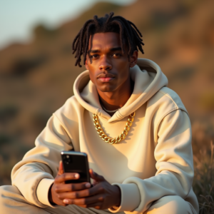 Instagram Portraits — Stylish Young Man In A Cream Social Media #0176 (Krea)